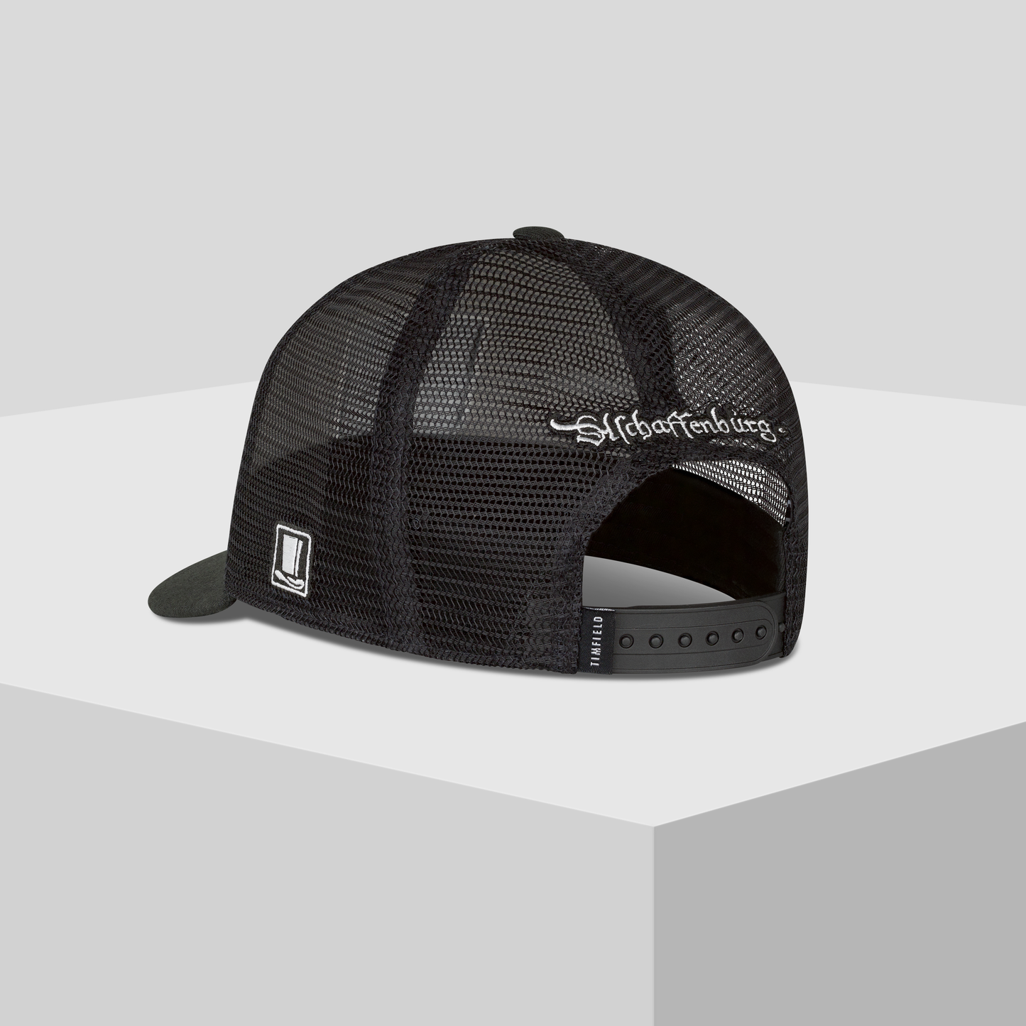 Aschaffenburg "RAIDERS" Trucker Curved Snapback Cap - Schwarz/Weiß (Limitierung: 144)